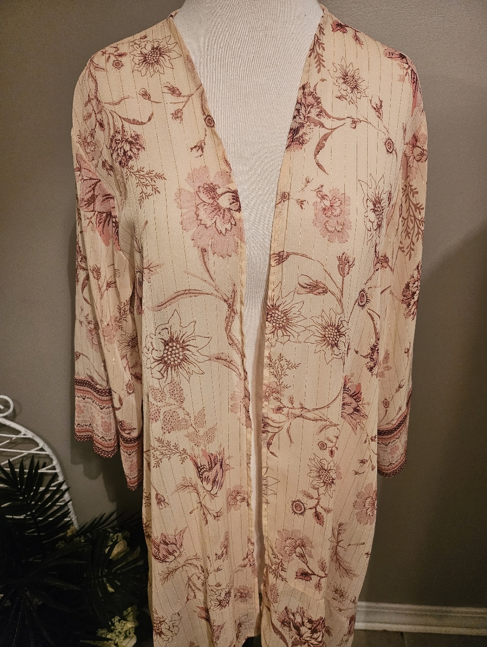 Cottagecore Floral Long Kimono